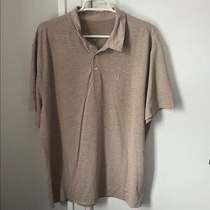 Vuori Strato Tech Men's Polo Shirt in Tan